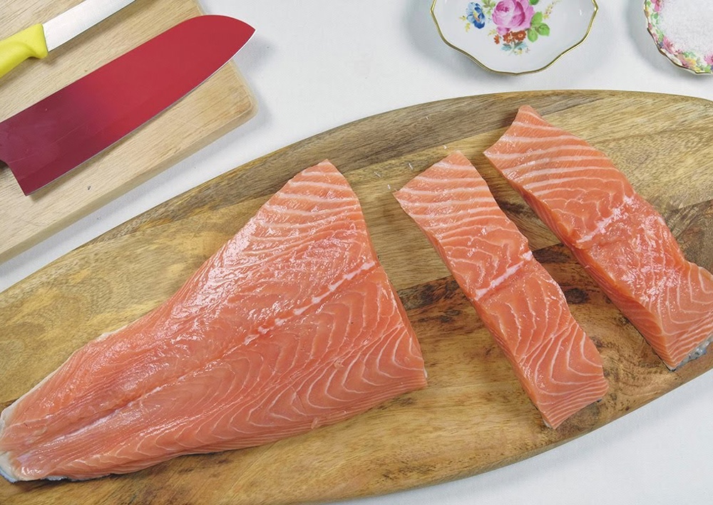 salmon-plate